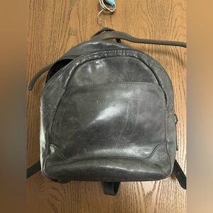 Frye Gray Leather Handbag Backpack